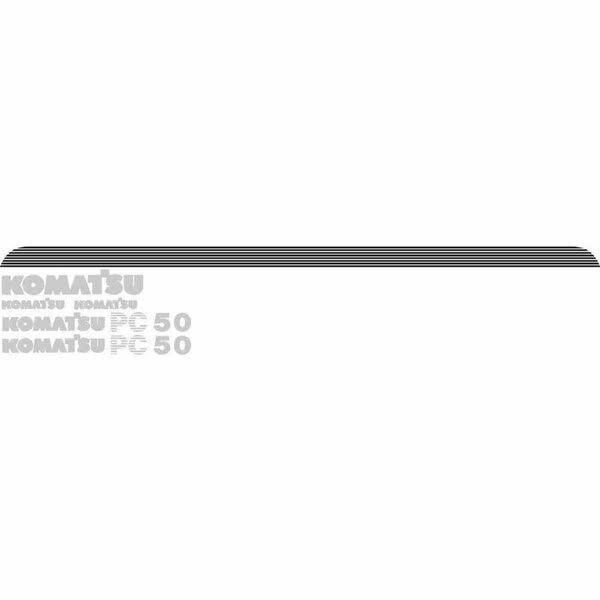 Komatsu PC 50 NS Excavator Decal Set, Aftermarket, Mfr#: KMPC50NSDECALSET