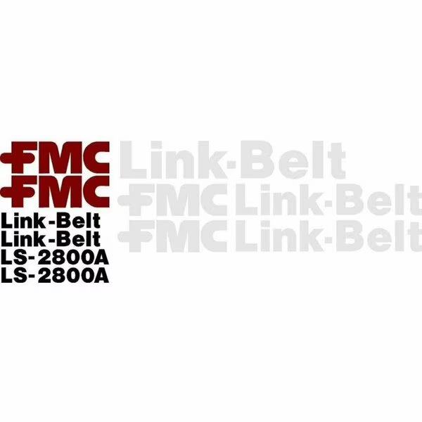 Link-Belt Excavator LS-2800A Decal Set with FMC Decals, Aftermarket, Mfr#: LBLS2800ADECALSET