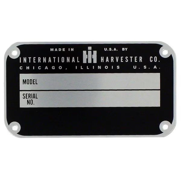 Serial Number Tag Fits FARMALL Fits International Harvester 400 404 424 450 460, Aftermarket, Mfr#: OTK20-0947