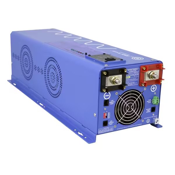 Power Inverter and Battery Charger, Pure Sine Wave, 16,000 W Peak, 8,000 W Continuous, Aims Power, Mfr#: PICOGLF4012120240VS