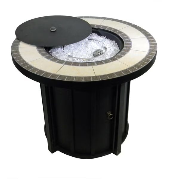 Round Tile Top Firepit, Hiland, Mfr#: AFP-TTR
