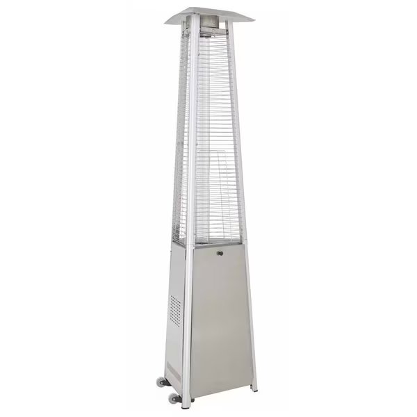 Commercial Glass Tube Patio Heater in Stainless Steel, Hiland, Mfr#: HLDS01-CGTSS