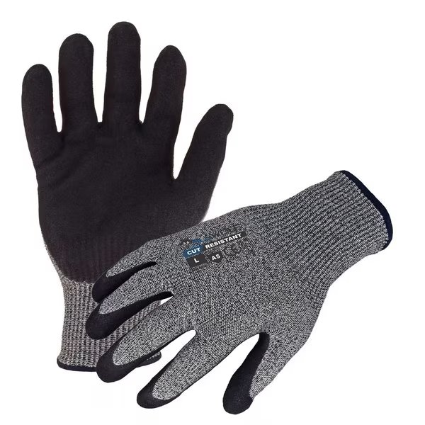 Cut Resistant Work Gloves, A5 Cut Level, Grey/Black, L, Azusa Safety, Mfr#: BW5000