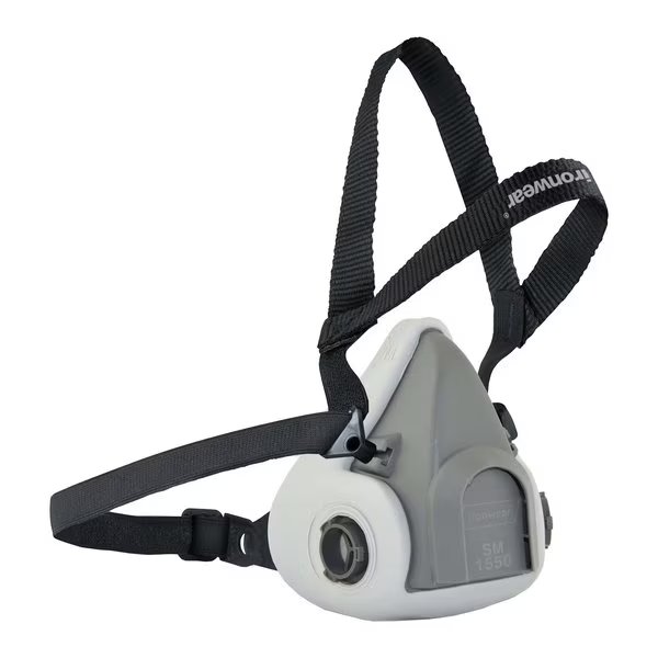Half Face NIOSH Respirator with Adjustable Head Straps Medium, Ironwear, Mfr#: 1550-MD