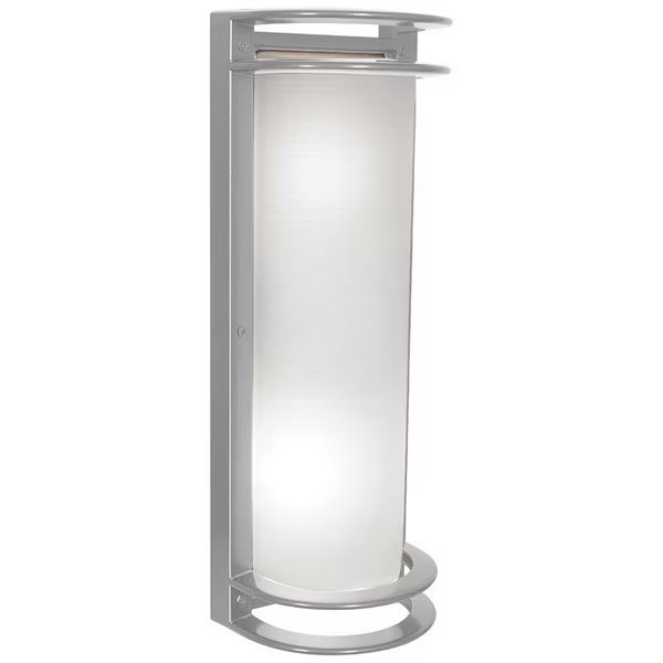 Nevis, 2 Light Outdoor LED Wall Mount, Satin Finish, Ribbed Frosted Glass, Access Lighting, Mfr#: 20031LEDDMGLP-SAT/RFR