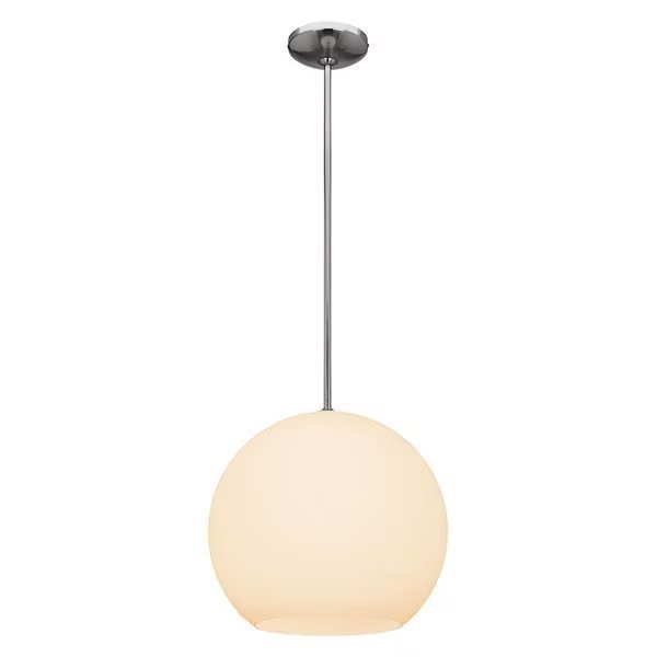 Nitrogen, Pendant, Brushed Steel Finish, Opal Glass, Access Lighting, Mfr#: 23952-BS/OPL