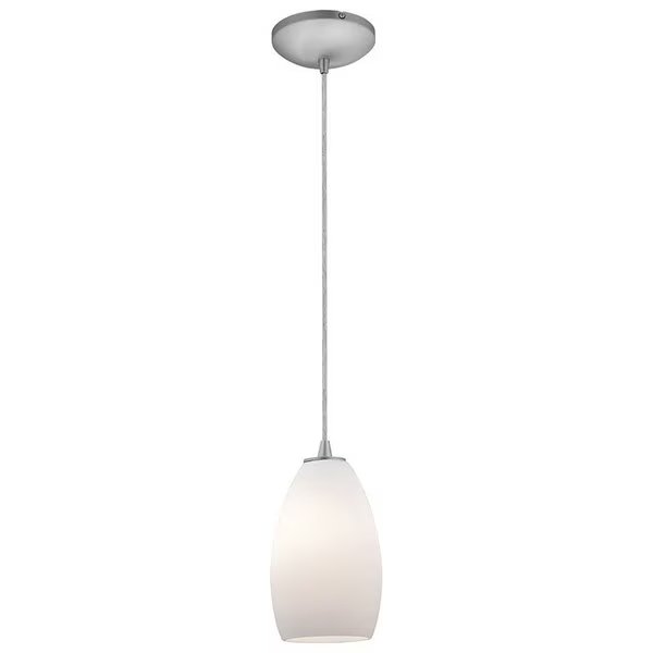 Champagne, LED Pendant, Brushed Steel Finish, Opal Glass, Access Lighting, Mfr#: 28012-3C-BS/OPL