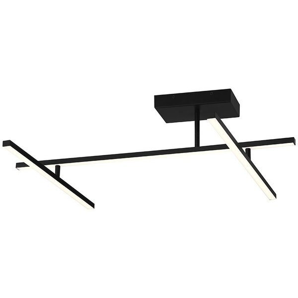 Duo, Adjustable LED SemiFlush, Matte Black Finish, Acrylic Lens Acrylic, Access Lighting, Mfr#: 63078LEDD-MBL/ACR