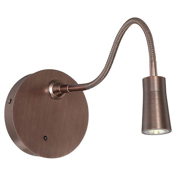 Epiphanie, Gooseneck LED Wall Reading Light, Bronze Finish, Glass, Access Lighting, Mfr#: 70003LED-BRZ