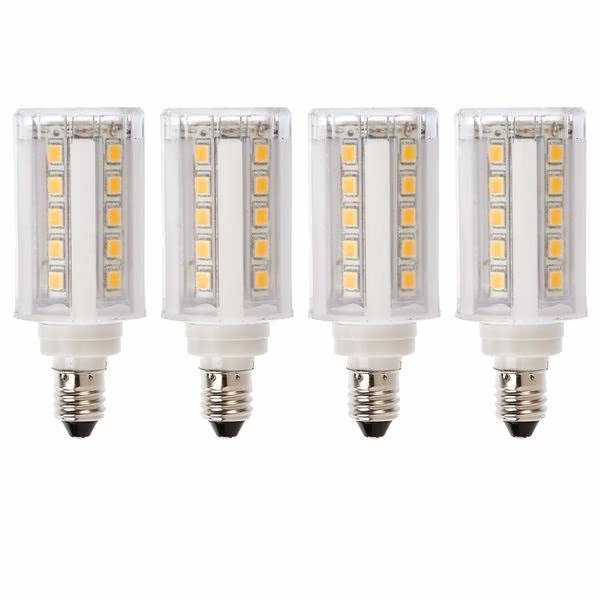 E11 Dimmable 5W LED Light Bulbs, 60-Watt Equiv., Warm White, PK 4, Newhouse Lighting, Mfr#: E11-5060D-4