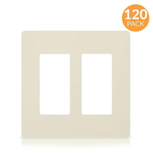 Wall Plate, Number of Gangs: 2-Gang Plastic, Light Almond, Faith, Mfr#: SWP2-LA-120