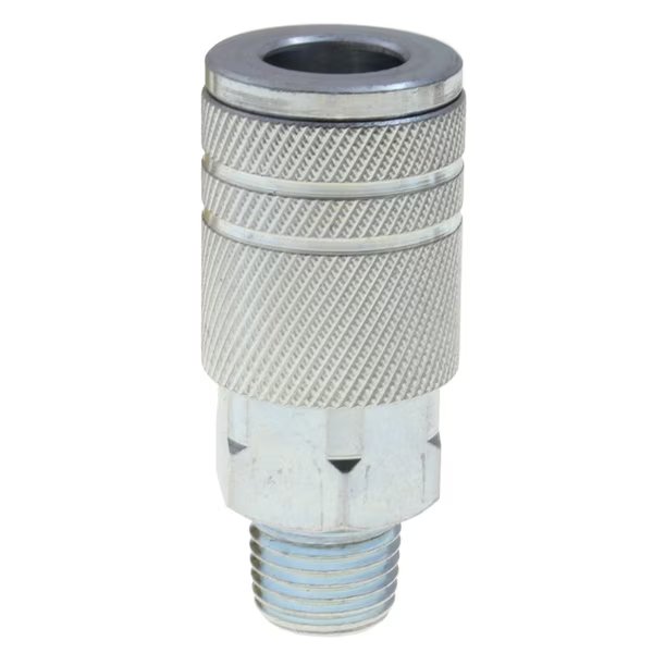 Coupler, Steel, Manual, Industrial, 3/8" Body Size, 1/2" Male NPT, Advanced Technology Products, Mfr#: 38SI-N4M