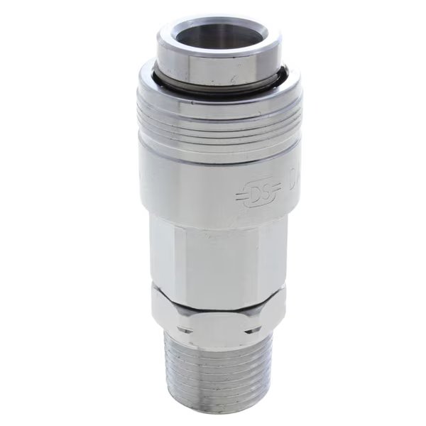 Coupler, Chrome, Automatic, Universal, 1/4" Body Size, 1/4" Male NPT, Advanced Technology Products, Mfr#: 5SOC-N2M