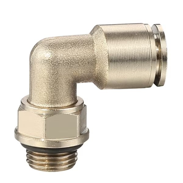 Fitting, PTC, Male Elbow, Swivel, Brass 8MM and 5/16"x 1/4" Male Uni, Technifit, Mfr#: B08M/516-U02ML