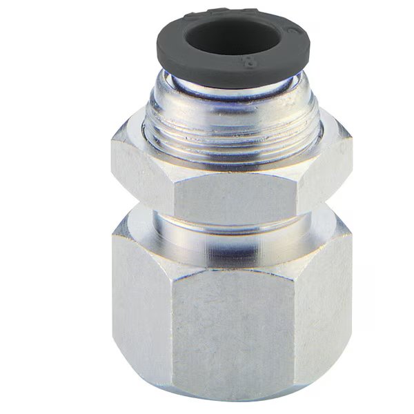 Fitting, PTC, Female Bulkhead, 1/2" x 3/8" Female NPT, Technifit, Mfr#: PMF1/2-N3