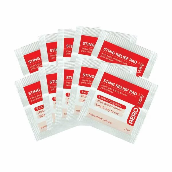 Aerowipe Sting Relief Wipe 10/Bag, Aero Healthcare, Mfr#: AW6010