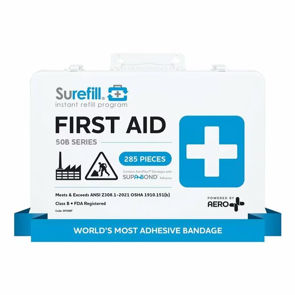 Surefill 50 Ansi 2021 B First Aid Kit - Metal Case, Aero Healthcare, Mfr#: SF50BT
