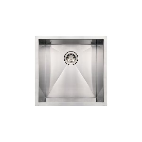 Brushed SS Commercial Sgl Bowl Undermount Sink, Brushed SS, Whitehaus, Mfr#: WHNCM1920
