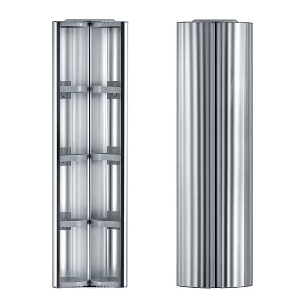 Medicinehaus Dbl Door, Vertical Column, Wall Mount Storage Cabinet, Alumi, Whitehaus, Mfr#: WHRAX-32