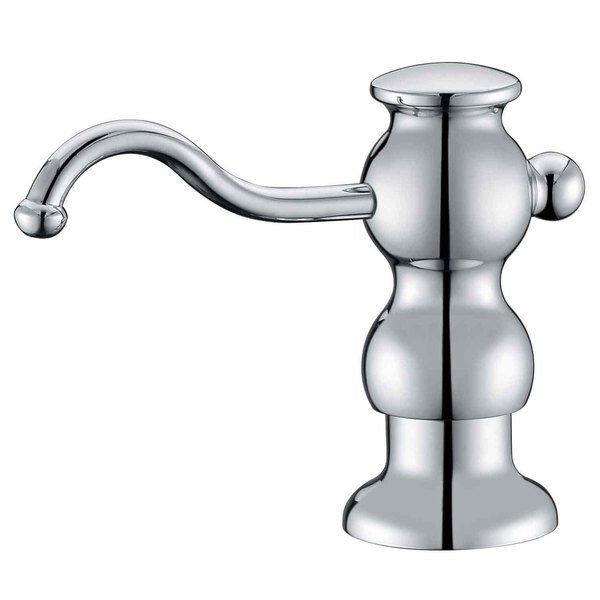 Solid Brass Soap/Lotion Dispenser, Polished Chrome, Whitehaus, Mfr#: WHSD031-C