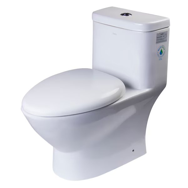 MODERN DUAL FLUSH ECO-FRIENDLY HIGH EFFICIENCY CERAMIC TOILET, Eago, Mfr#: TB346