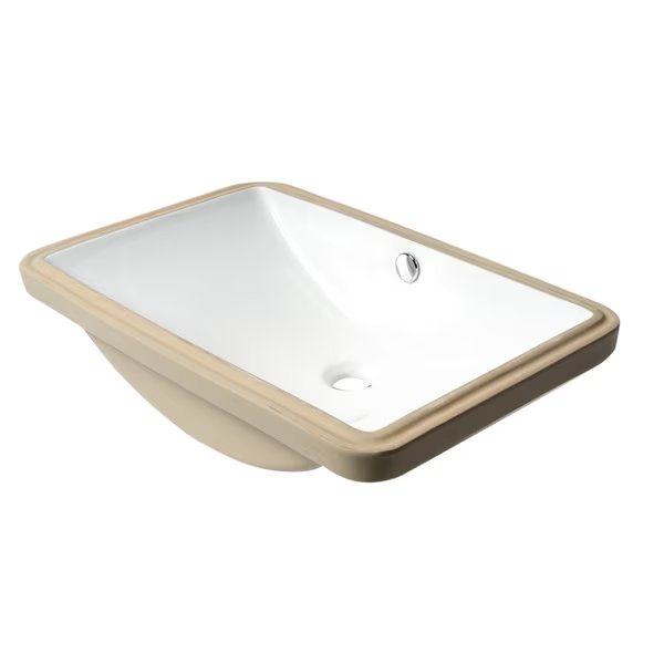 ALFI brand ABC603 White 24" Rectangular Undermount Ceramic Sink, Alfi Brand, Mfr#: ABC603