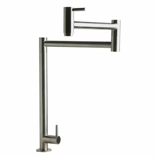 Brushed SS Retractable Pot Filler Faucet, Alfi Brand, Mfr#: AB5018-BSS
