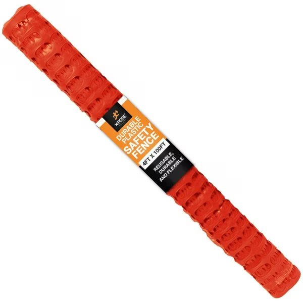 Safety Privacy Fence - 4' x 100' - Orange, Xpose Safety, Mfr#: SFO-4100-X