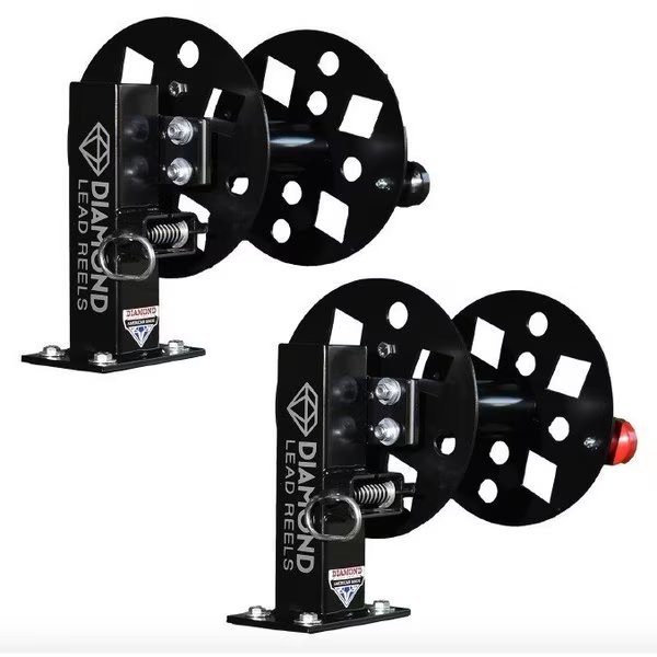 Pair of Heavy Duty Single Welding Lead Reels, 10 in., Black, Diamond Lead Reels, Mfr#: FBS-SET10BLK