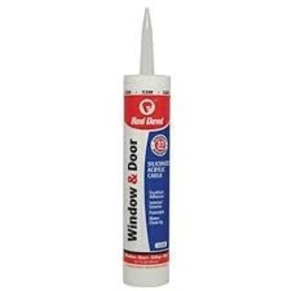 Window & Door Caulk, 10.1 oz, Cartridge, Clear, Siliconized Acrylic Base, Red Devil, Mfr#: 876