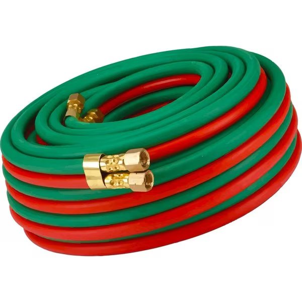 Twin Hose Grade T, BB Fittings, VD, 1/4, 50', Xtrweld, Mfr#: HTWT14BB-50