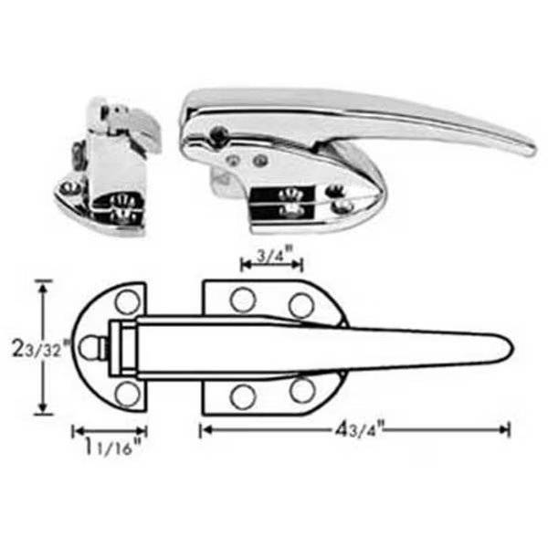® - 10930C00004 Latch W/Strike, Kason, Mfr#: 10930C00008