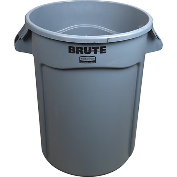 Trash Can-32Gal Rnd Gray For  - Part# Rbmdfg263200Gray, Rubbermaid, Mfr#: RBMDFG263200GRAY