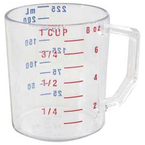 Cup, Measuring(1Cup, Dry, Clear) For  - Part# 3210, Rubbermaid, Mfr#: 3210
