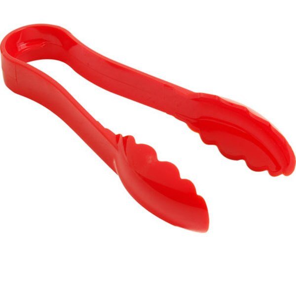 Tongs , 6"L, Scallop, Red Plst, Cambro, Mfr#: 6TGS(404)