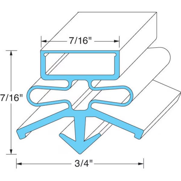Gasket, Door - 16-7/8"  X 26-1/4", True, Mfr#: E810713