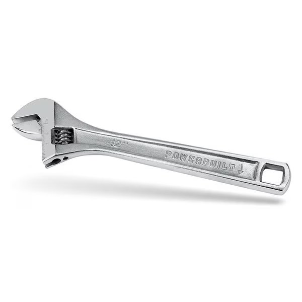 12" Adjustable Wrench, Powerbuilt, Mfr#: 644043