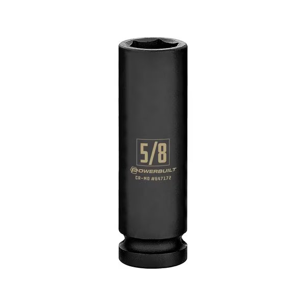 1/2" Drive 5/8" Deep Impact Socket, Powerbuilt, Mfr#: 647172