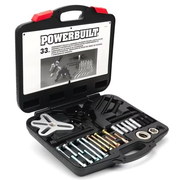 Harm Bal / Crank Pulley Puller/Install Set Kit45, Powerbuilt, Mfr#: 648616