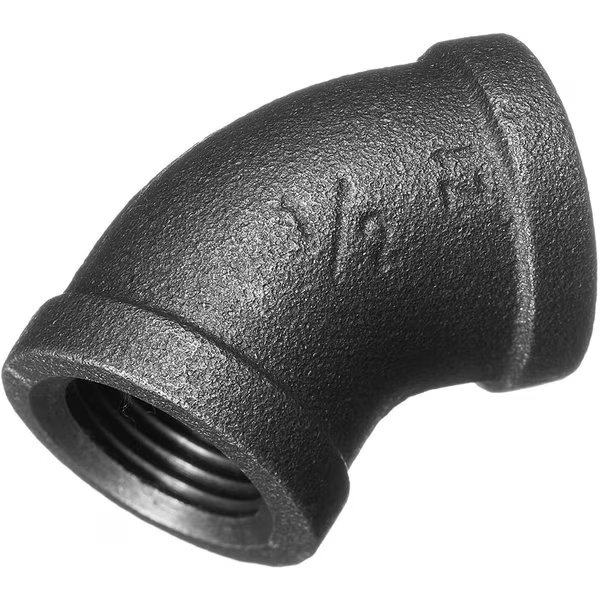 1/2" Iron 45-Degree Elbow Fitting, 10PK, Ironwerks Designs, Mfr#: IW-45EL-1/2-10