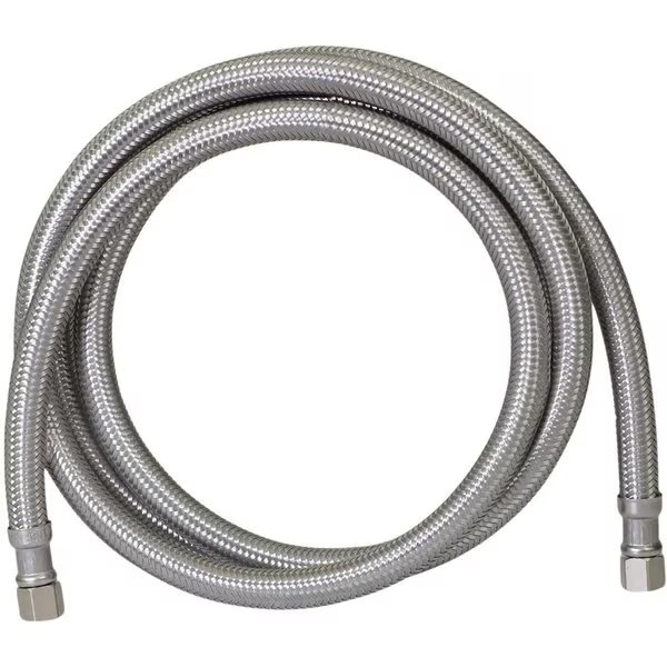 1/4" OD x 1/4" OD x 60" Stainless Steel Ice Maker Connector, 2PK, Ironwerks Designs, Mfr#: ICE1001-2PK