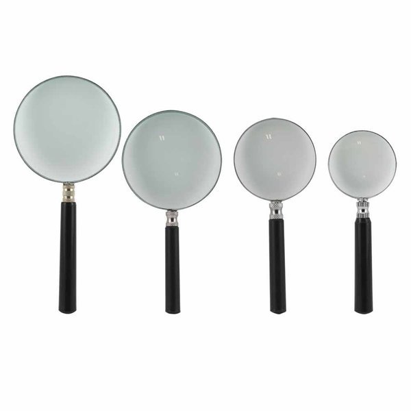 4pc High Power Magnifying Glass Set (3.5X, 2.5X, 2.25X), Big Horn, Mfr#: 19258