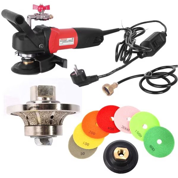 3/4" Radius Diamond Profile Wheel, WP800-220 4" Var Spd Polisher & 8pc 4" Diamond Polishing Pad Set, Hardin, Mfr#: 34WVPOLSET220