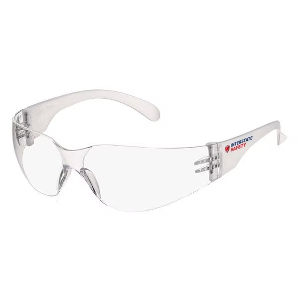 Frameless Safety Glasses with Scratch-Resistant Coating - Clear, PK 12, Interstate Safety, Mfr#: 40251-12BX