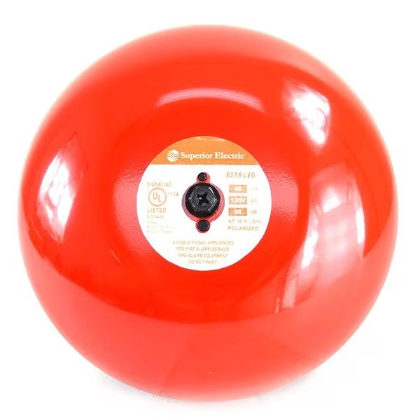 Fire & Security Alarm Bell, 8 Inch, 120 VAC, UL Approved, Superior Electric, Mfr#: BFA8120