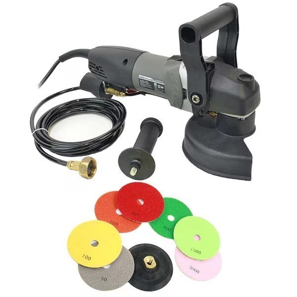 5" Var Spd Polisher, 4" Backer Pad & 7pc 4" 3mm Wet Dmnd Pad St (50, 100, 200 400, 800, 1500 & 3000), Hardin, Mfr#: BRTVSP4KIT
