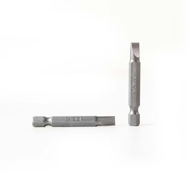 Single End Slotted Screwdriver Bits - 2 Inch Long - 6mm Wide Slot, PK 10, Superior Steel, Mfr#: BS206-10PK