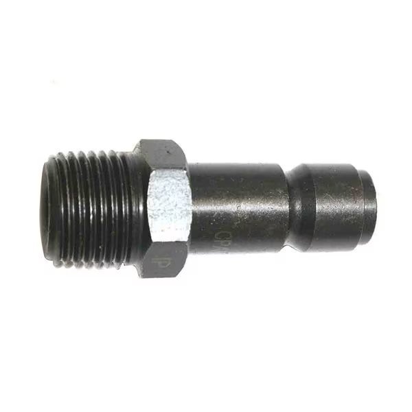 1/2 Inch Automotive Steel Coupler Plug x 3/8 Inch Male NPT, PK 50, Interstate Pneumatics, Mfr#: CPA861-50K