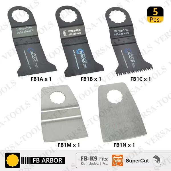 5 PC Oscillating Saw Blade Set, Versa Tool, Mfr#: FB-K9