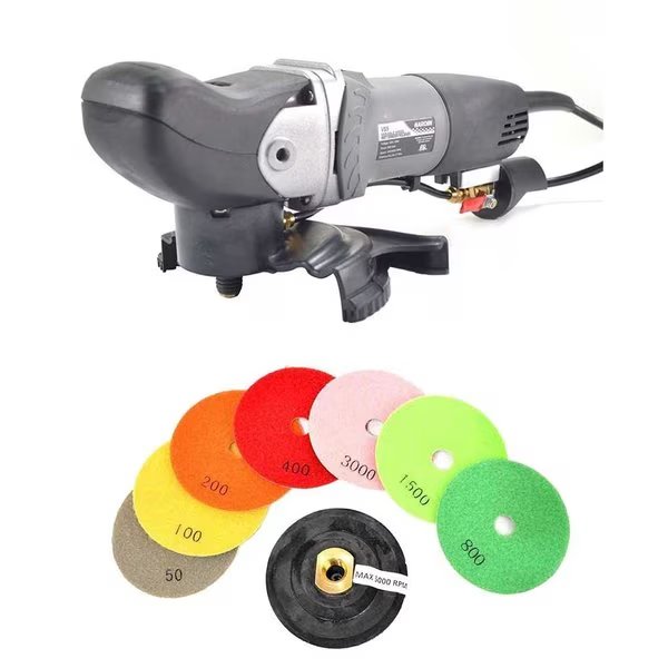 VS5 Variable Speed Wet Grinder Polisher, 8 pc 4 Inch Diamond Polishing Pad Set, Hardin, Mfr#: GHWV4POLSET